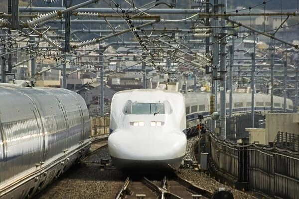 Shinkansen bullet train at Kyoto station