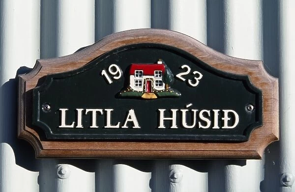 Sign on house