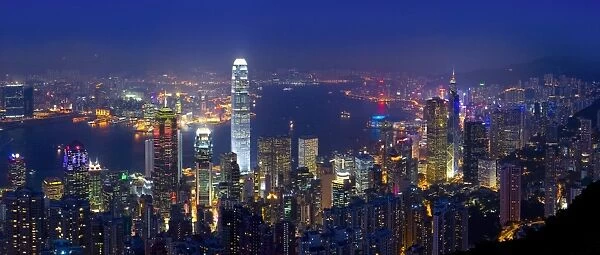 Skyline of Hong Kong from Victoria Peak, Hong Kong, China