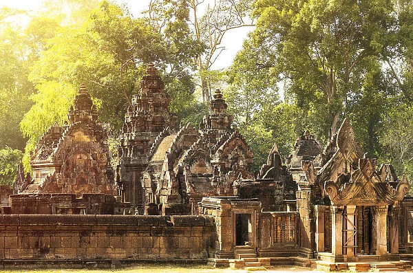 Southeast Asia, Cambodia, Siem Reap, Angkor temples, the Khmer Hindu temple at Banteay