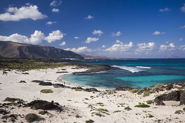 Spain, Canary Islands, Lanzarote, Malpais de la Corona, Punta Prieta, beach