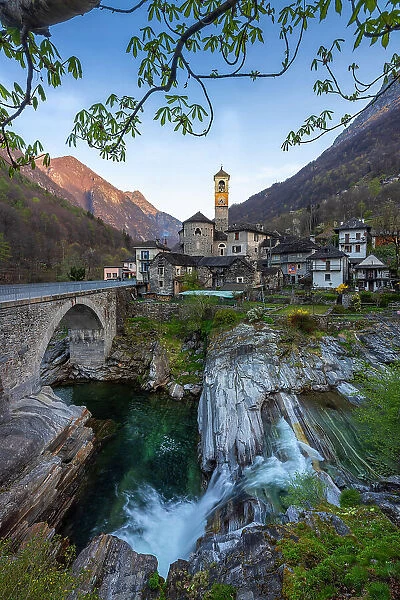 Sunrise at Lavertezzo, Verzasca Valley, Locarno, Cantone Ticino, Switzerland