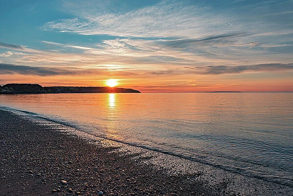 Sunrise onthe Bay of Fundy St. Martins, New Brunswick, Canada