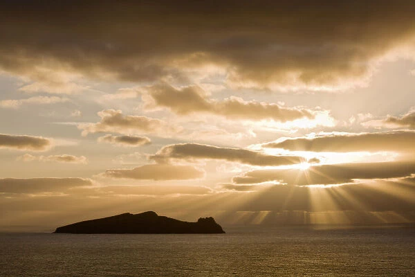 Sunset over Blasket Islands, Dingle Peninsular, Co. Kerry, Republic of Ireland