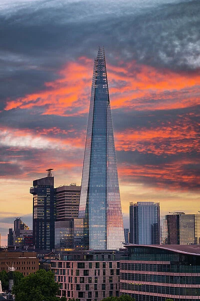 Sunset over The Shard, London, United Kingdom