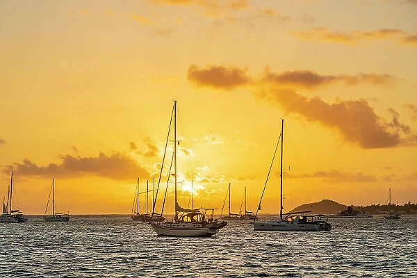 Sunset, Union Island, Grenadines, Saint Vincent and the Grenadines Islands, Caribbean