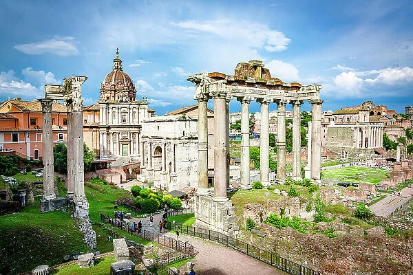 Temple of Saturn and Roman Forums, Rome, Italy