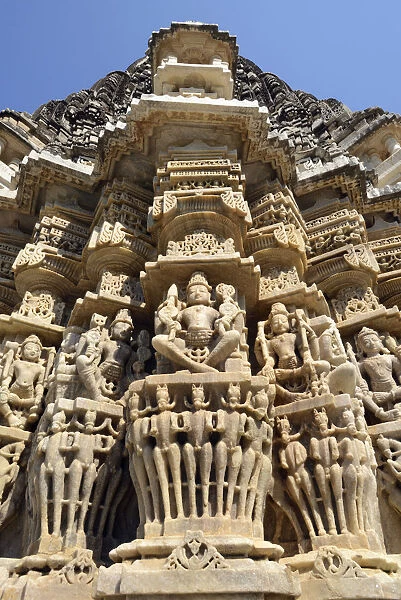 Temple of the sun, Adinatha Jain Temple near Jodhpur, Rajasthan, India, Asia
