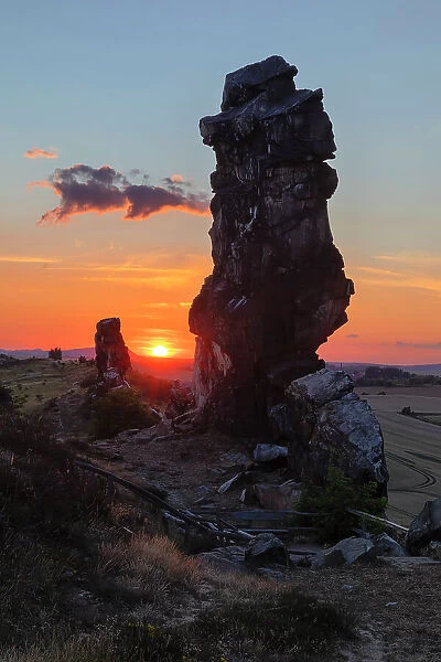 Teufelsmauer rock formation (Devil's Wall), Weddersleben, Thale, Harz, Saxony-Anhalt, Germany
