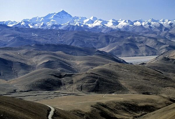 Tibet landscape looking towards Nepal