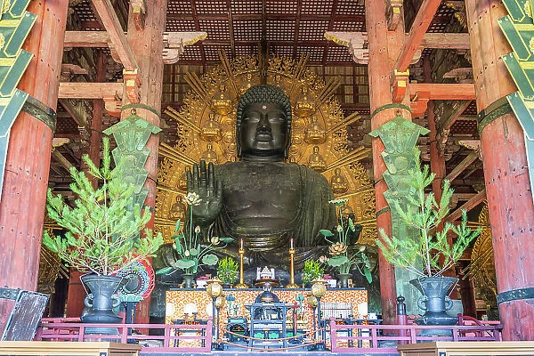 Todaiji Temple, Great Buddha Vairocana (Daibutsu), Nara, Honshu, Japan