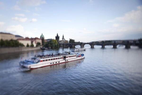 Tour boat on Vltava river