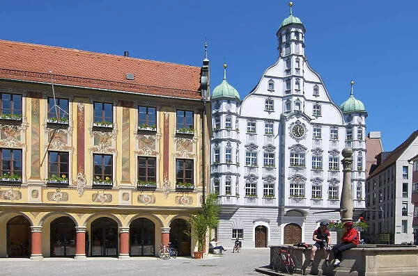 Town Hall and Steuerhaus, Memmingen, Allgaeu, Bavaria, Germany