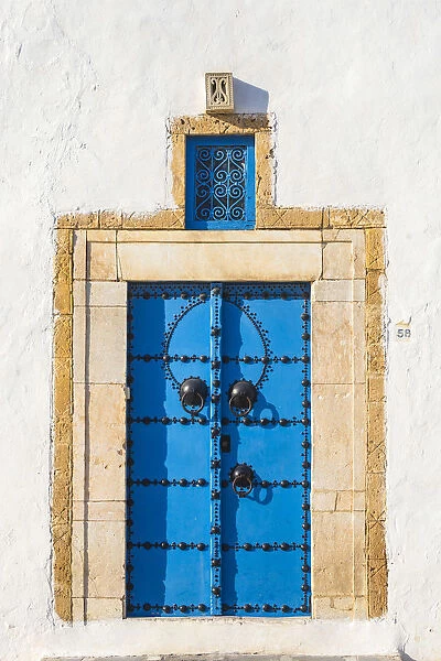 Tunisia, Picturesque whitewashed village of Sidi Bou Said