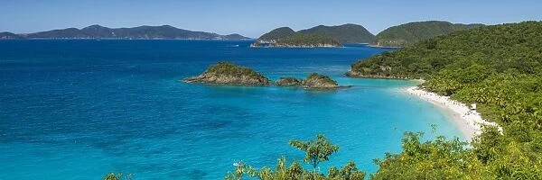 U. S. Virgin Islands, St. John, Trunk Bay of bay and beach