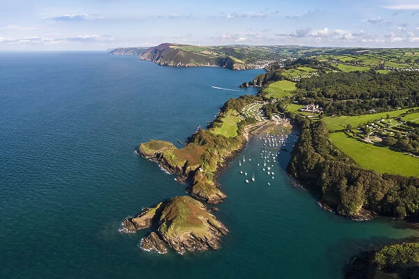 United Kingdom, Devon, North Devon coast, coastal scenery at Watermouth Bay near