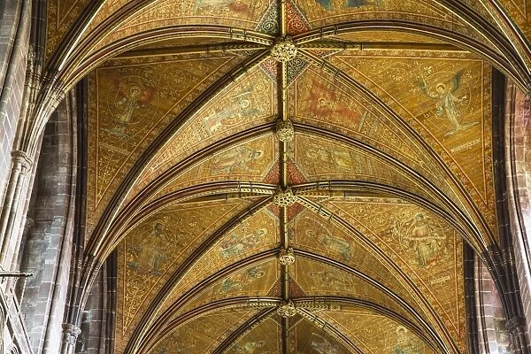United Kingdom, England, Cheshire, Chester, Chester Cathedral ceiling