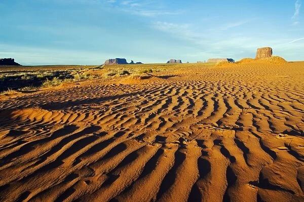 USA Arizona Monument Valley Navajo Tribal Park Sand dune patterns