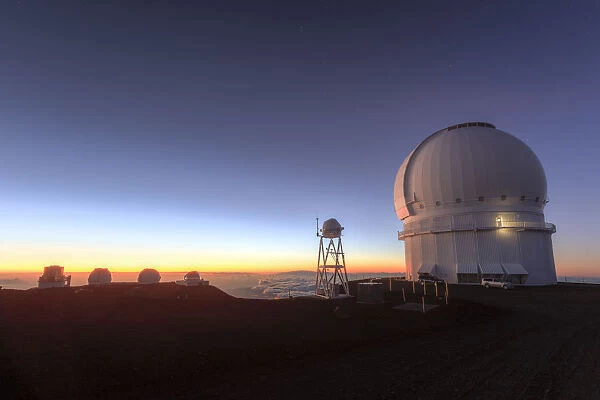 USA, Hawaii, The Big Island, Mauna Kea Observatory (4200m), CFHT Telescope