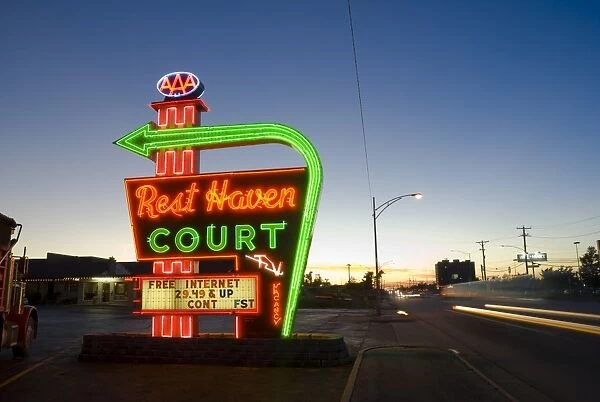 USA, Missouri, Route 66, Springfield, Rest Haven Court Motel