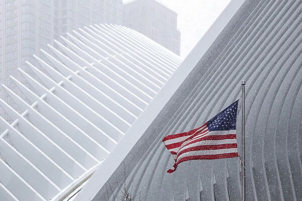 Usa, New York City, Manhattan, World Trade Center and Calatrava Oculus Centre