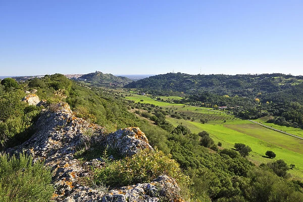 Vale dos Barris and Louro mountain range at the Arrabida Nature Park. Portugal