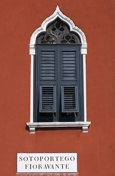 Venice, Veneto, Italy; A venetian window