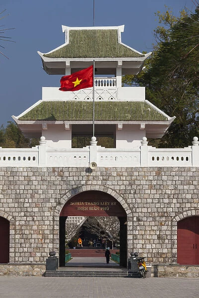 Vietnam, Dien Bien Phu, Dien Bien Phu Military Cemetery, gate