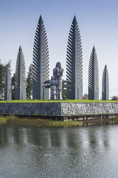 Vietnam, DMZ Area, Quang Tri Province, Ben Hai, war memorial at site of former north