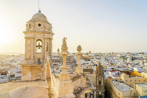 The view from Cadiz cathedral, Cadiz, Andalusia, Spain