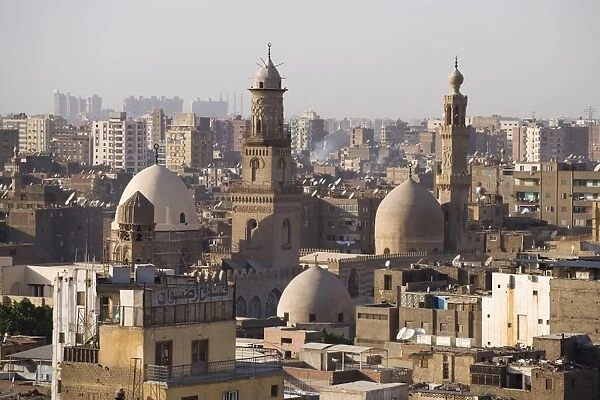 View across the rooftops of Islamic Cairo, Egypt