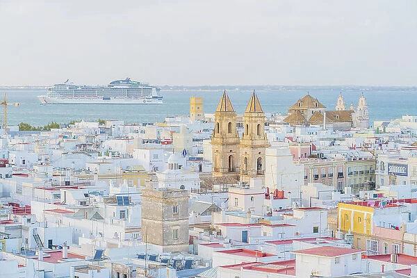 The view from Tavira Tower, Cadiz, Andalusia, Spain