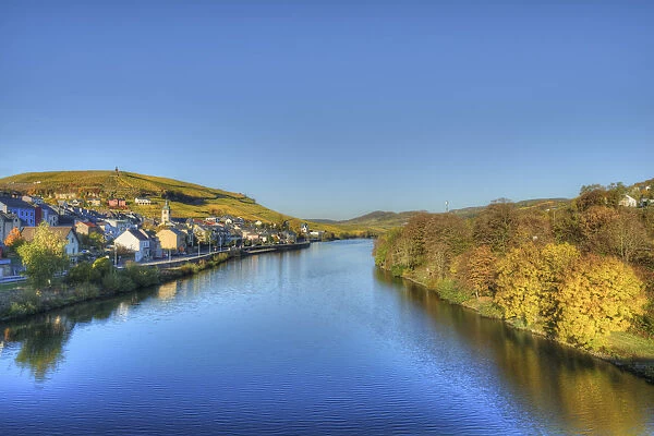 View at Wormeldingen with river Mosel, Grevenmacher, Luxembourg