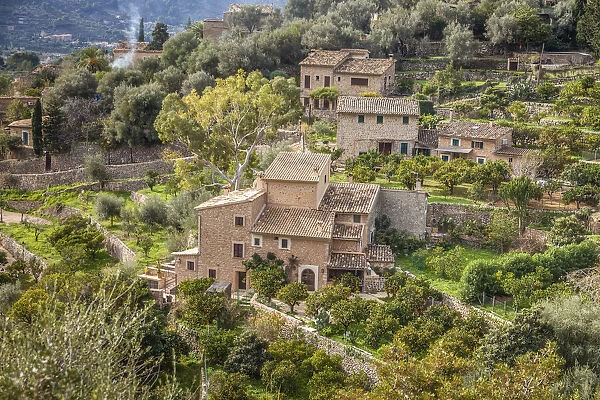 The village of Fornalutx in the Serra de Tramuntana, Mallorca, Spain
