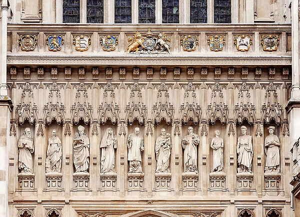 Westminster Abbey, detailed view, London, England, United Kingdom