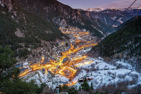 Winter view of Arinsal, La Massana, Andorra