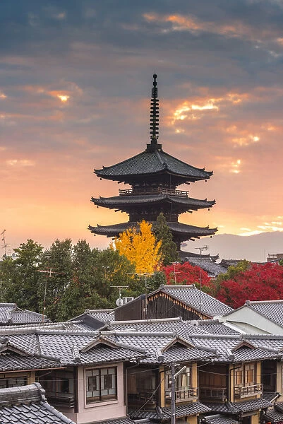 Yasaka Pagoda in Hokanji temple, Higashiyama district, Kyoto, Kyoto prefecture, Kansai
