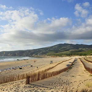 Abano beach and Serra de Sintra. Cascais, Portugal