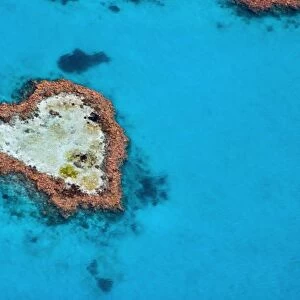 An aerial view of Heart Reef