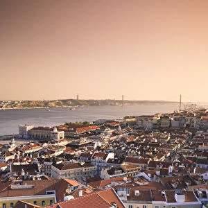 Alfama District and Rio Tejo, Lisbon, Portugal