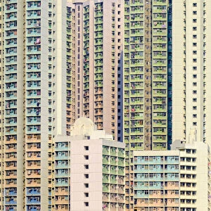 Apartment block towers in Tin Shui Wai, Yuen Long District, New Territories, Hong Kong
