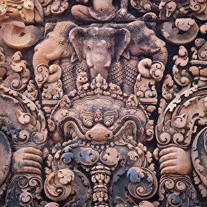 Asia, Cambodia, Siem Reap, Angkor, Banteay Srei - hindu temples famous for their intricate