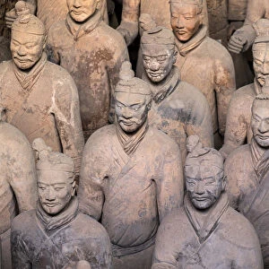 Asia, China, Shaanxi Province, Xian, terracotta warriors from the funerary army of Qin
