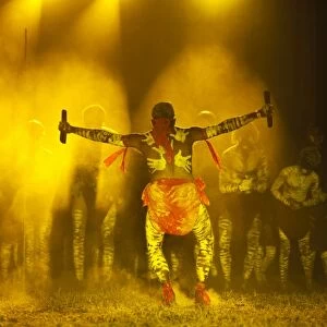 Australia, Queensland, Laura. Indigenous dancers performing at the Laura Aboriginal Dance Festival