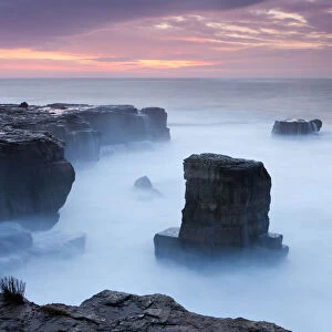 Beautiful sunrise over the rocky coast of Portland Bill on the Jurassic Coast, Dorset