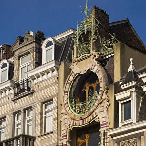Belgium, Brussels, art-nouveau architecture, Maison St-Cyr, detail