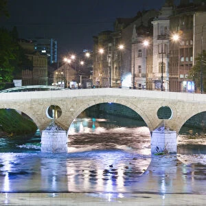 Bosnia and Herzegovina, Sarajevo, Latin Bridge over the Miljacka River