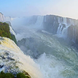 Brazil, State of Parana, Foz do Iguacu, View of the Devils Throat, part of Iguazu