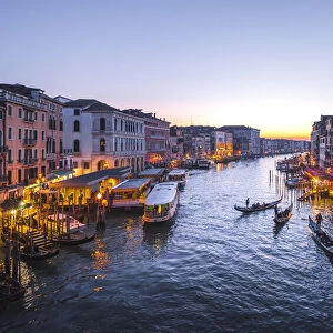 Canalgrande as seen from Rialto bridge, Venice, Veneto, Italy