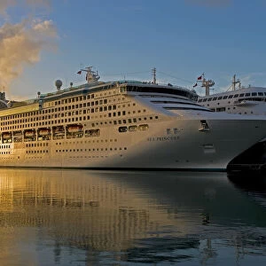 Caribbean, Antigua, Cruise Ships docked in St. Johns Town